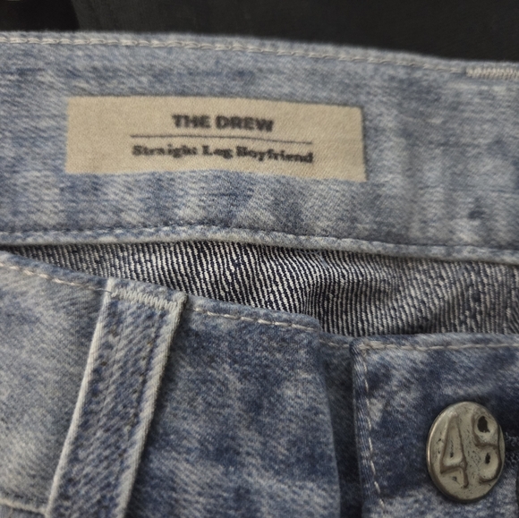 NWT AG Blue Ultrasoft Digital Photo Drew Boyfriend Jeans Women's 28 Pants  $325 - Picture 6 of 9